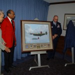 A painting of Tuskegee Airmen saving B-24